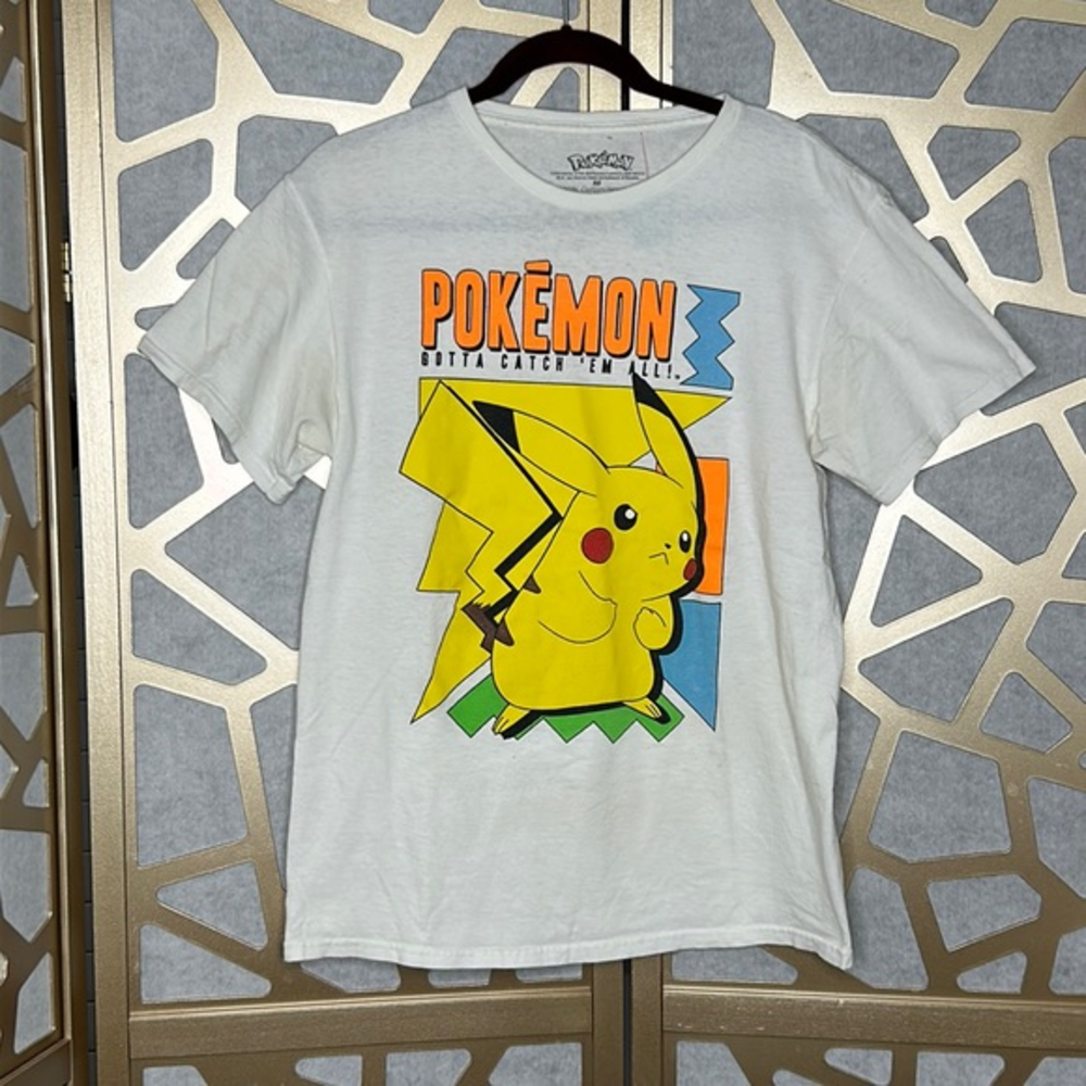 Pokemon T Shirt‎ Graphic Front Print Pikachu Gotta Catch Em All